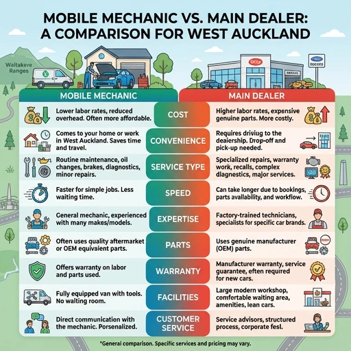 Professional mobile mechanic with fully equipped van in Auckland