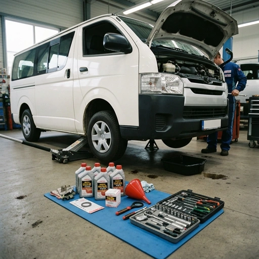 Checklist for Toyota Hiace oil change and servicing steps