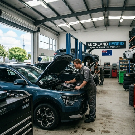 Toyota Hiace undergoing service in a professional Auckland garage