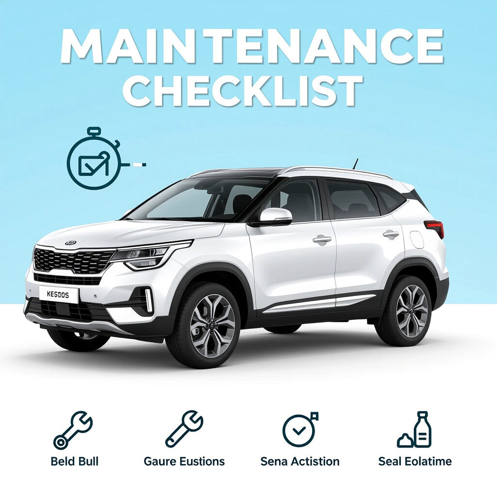Checklist clipboard on car engine background with tools
